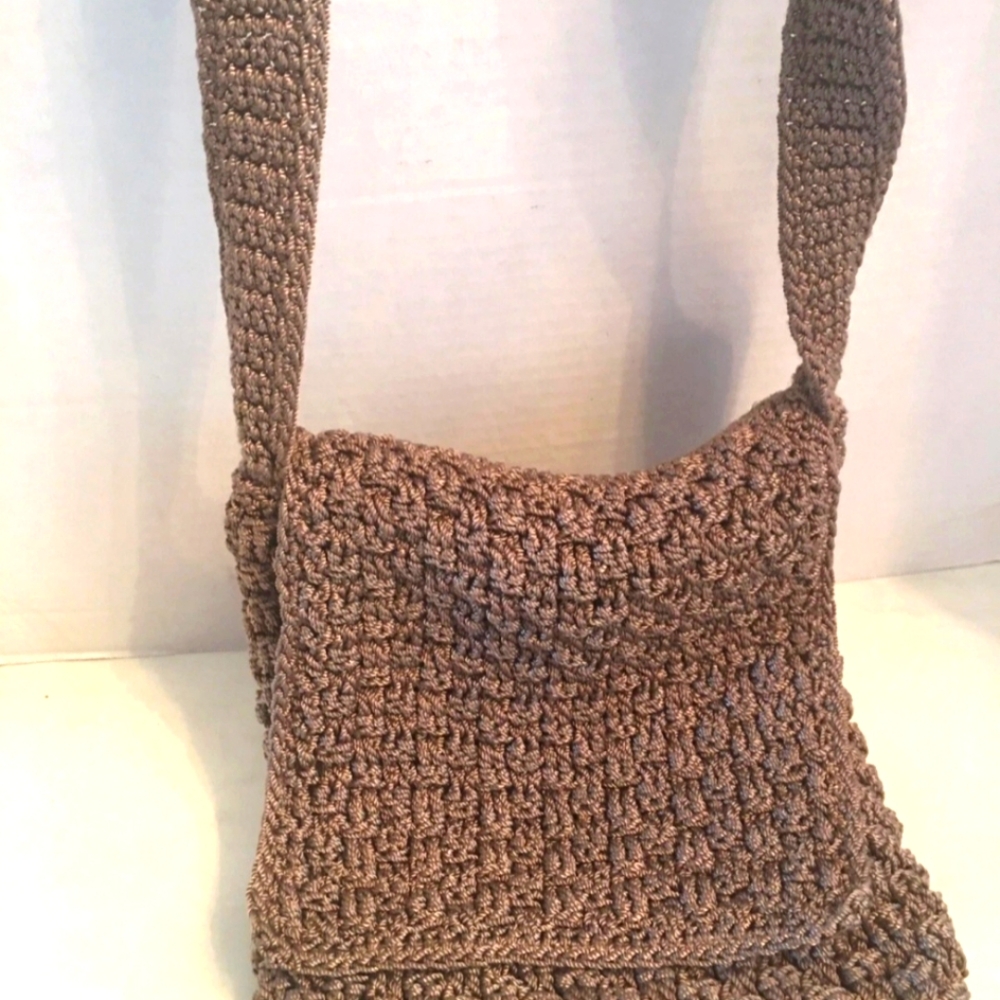 New BROWN WOVEN THE SAK CROSS BODY BAG